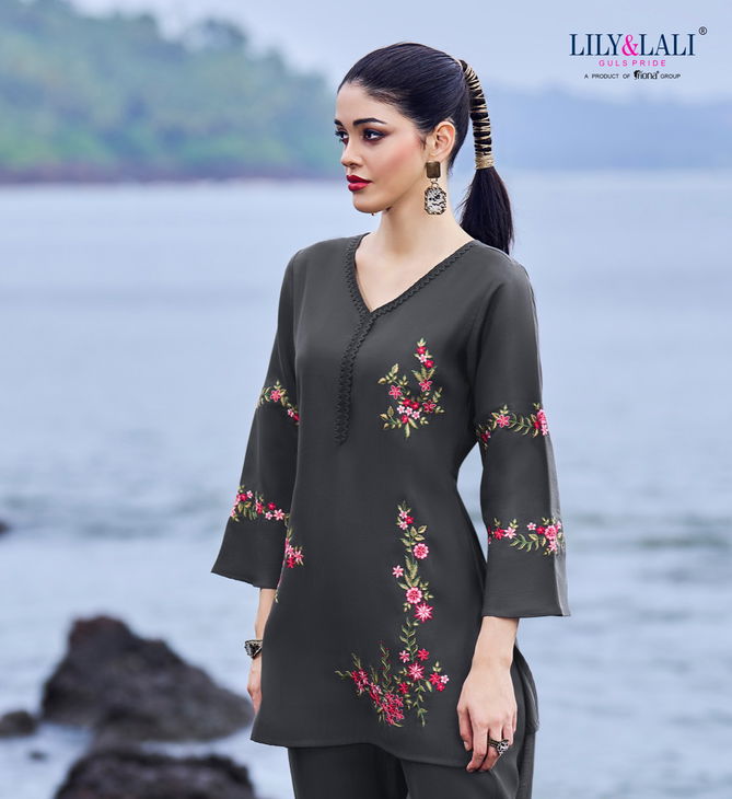 Lily And Lali Marvel Fancy Designer Wear Wholesale Kurtis With Bottom Catalog